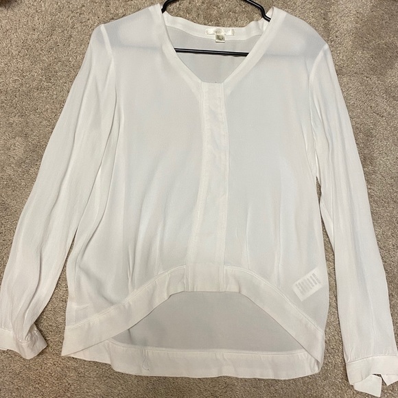 White Long Sleeve Blouse - Picture 1 of 3
